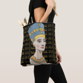 Koningin Nefertiti met Cartouche Tote Bag (Dichtbij)