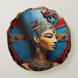 Koningin Nefertiti Oude Egyptische God Rond Kussen