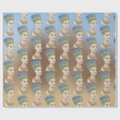 Koningin Nefertiti tegen piramides Cadeaupapier (Vlak)