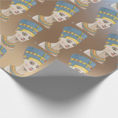 Koningin Nefertiti tegen piramides Cadeaupapier (Hoek)