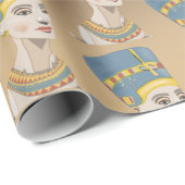 Koningin Nefertiti tegen piramides Cadeaupapier (Rol Hoek)