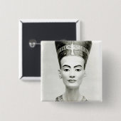 Koningin Nefertiti Vierkante Button 5,1 Cm (Voorkant /achterkant)