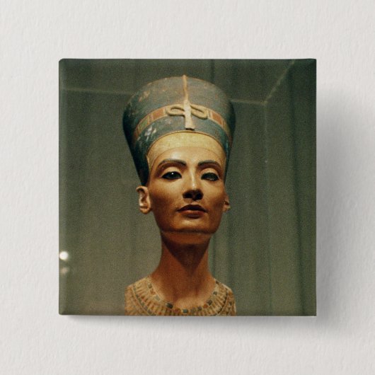Koningin Nefertiti, voorste uitzicht Vierkante Button 5,1 Cm (Voorkant)