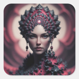 Koningin Newtonbrot in al haar koninklijke glorie Vierkante Sticker
