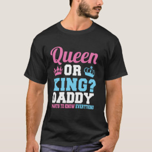 koningin of koning papa wil alles weten roze t-shirt
