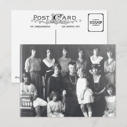 Koningin Olga van Griekenland met kleindochters Briefkaart (Voorkant / Achterkant)