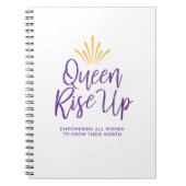 Koningin omhoog noteringsboek notitieboek (Voorkant)