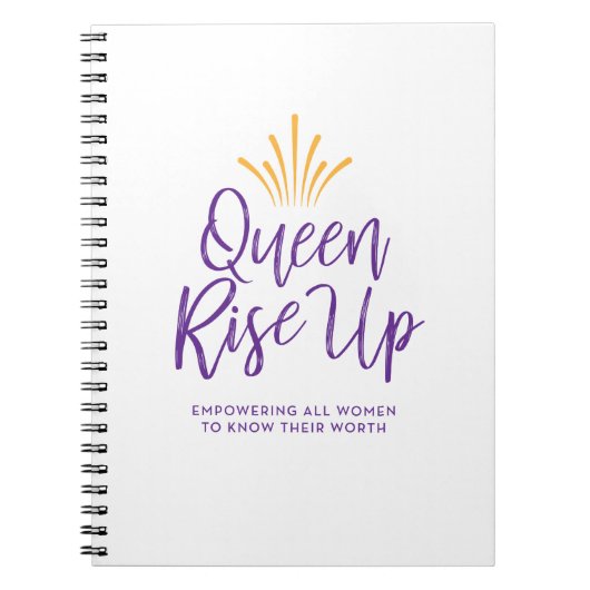 Koningin omhoog noteringsboek notitieboek (Voorkant)