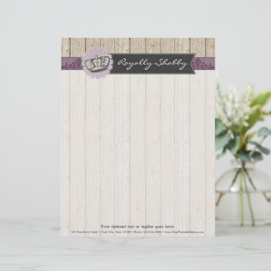  koningin op bijtende hout en karton gepersonaliseerd briefhoofd (Staand voorkant)