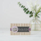 koningin op bijtende hout en karton visitekaartje (Staand voorkant)