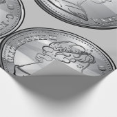 Koningin op een munt cadeaupapier