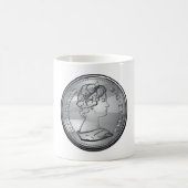 Koningin op een munt koffiemok (Center)
