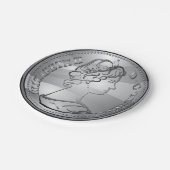 Koningin op een munt papieren bordje (Gekanteld)