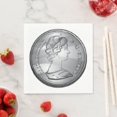 Koningin op een munt servet (Insitu)