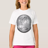 Koningin op een munt t-shirt (Voorkant)
