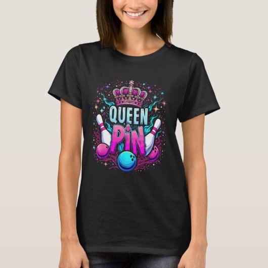 Koningin Pin Shirt Bowler Bowling Competitie Voor (Voorkant)