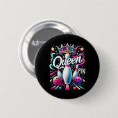 Koningin Pin Shirt Bowler Bowling Competitie Voor Ronde Button 5,7 Cm (Voorkant /achterkant)