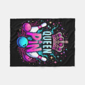 Koningin Pin Shirt Bowler Bowlingcompetitie Voor B Fleece Deken (Voorkant (Horizontaal))