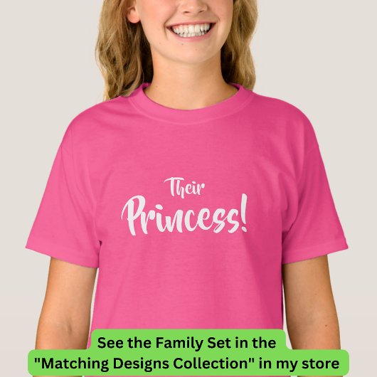 Koningin, Prins, hun prinses Matching Family T-shirt