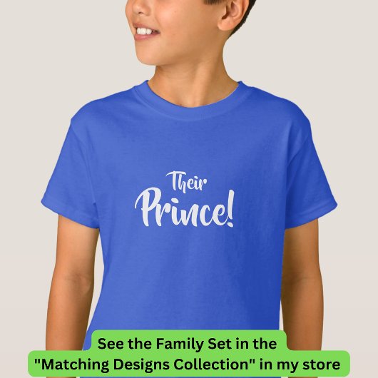 Koningin, prinses Matching Family T-shirt