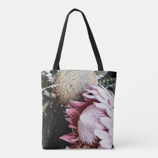 koningin protea native floral tote bag