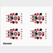 KONINGIN RECHTHOEKIGE STICKER (Vel)