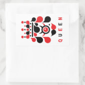 KONINGIN RECHTHOEKIGE STICKER (Tas)