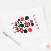 KONINGIN RECHTHOEKIGE STICKER (Envelop)