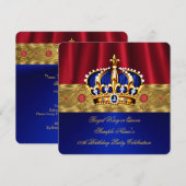Koningin Red Crown Royal Blue Gold 5 Kaart (Voorkant / Achterkant)