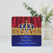 Koningin Red Crown Royal Blue Gold 5 Kaart (Staand voorkant)