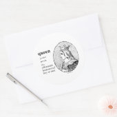 KONINGIN RONDE STICKER (Envelop)