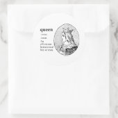 KONINGIN RONDE STICKER (Tas)