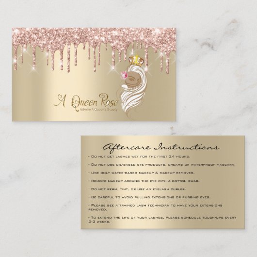 Koningin Roos2 Visitekaartje (Voorkant / Achterkant)