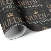 KONINGIN - Royalty Lettering Crown Cadeaupapier (Rol Hoek)