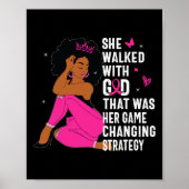 Koningin Roze Lint Borstkanker Bewustzijnsmaand WO Poster (Voorkant)