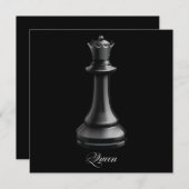 Koningin schaakstuk Halloween kostuum schaakliefhe Kaart (Voorkant / Achterkant)