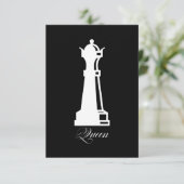 Koningin schaakstuk Halloween kostuum schaakliefhe Kaart (Staand voorkant)