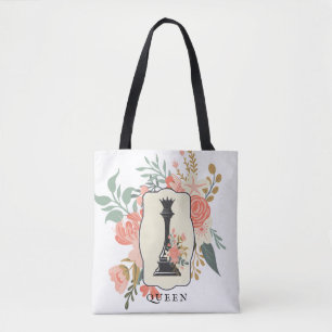 koningin   schaker   bloemenschaak tote bag