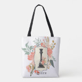 koningin | schaker | bloemenschaak tote bag (Achterkant)