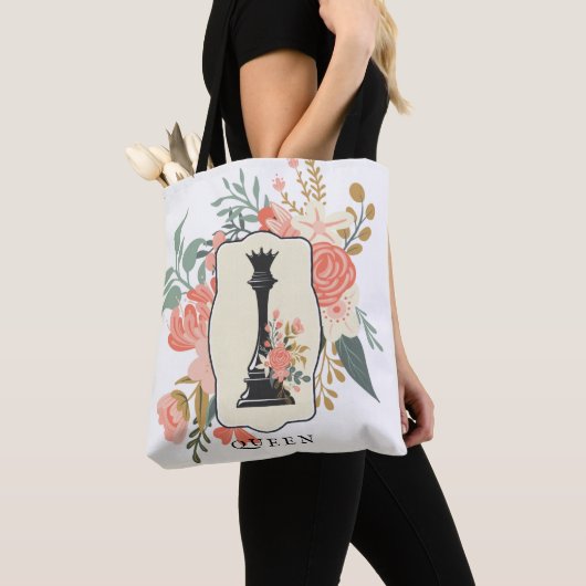 koningin | schaker | bloemenschaak tote bag (Dichtbij)