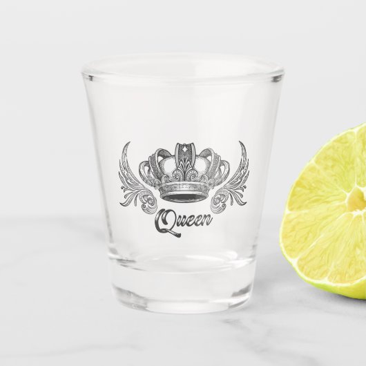 koningin shot glas (Voorkant)