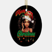 Koningin Sinterklaas Amerikaans Afrikaans Kerstmis Keramisch Ornament (Rechts)