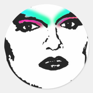 koningin slepen ronde sticker