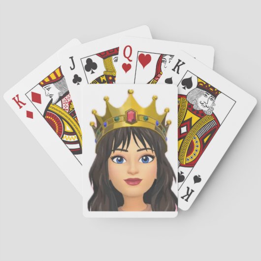 Koningin speelkaarten (Achterkant)