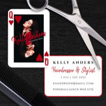 Koningin speelt vrouwelijke foto kapper