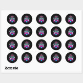 Koningin Speld Shirt Bowler Bowlingcompetitie Voor Ronde Sticker (Vel)