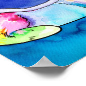 Koningin Splooty Regenboog Corgi Poster (Hoek)