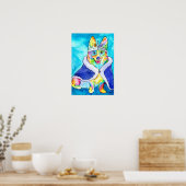 Koningin Splooty Regenboog Corgi Poster (Keuken)
