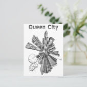 KONINGIN STAD BRIEFKAART (Staand voorkant)