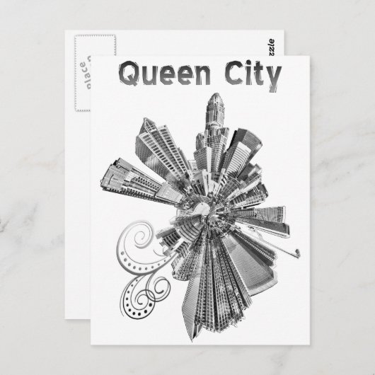 KONINGIN STAD BRIEFKAART (Voorkant / Achterkant)